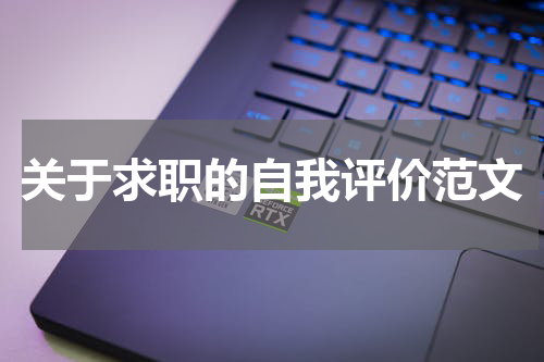 关于求职的自我评价范文