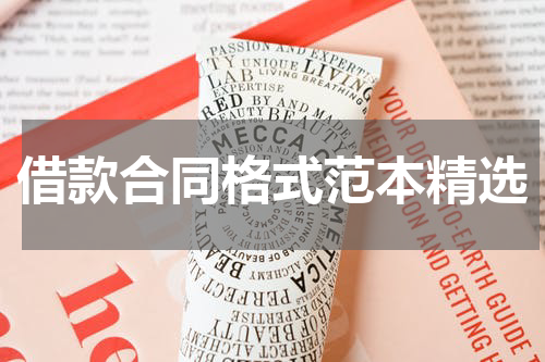 借款合同格式范本精选