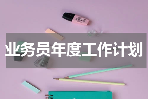 业务员年度工作计划