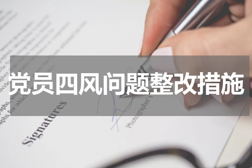 党员四风问题整改措施