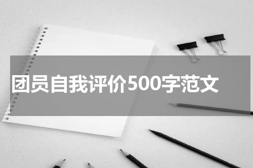 团员自我评价500字范文