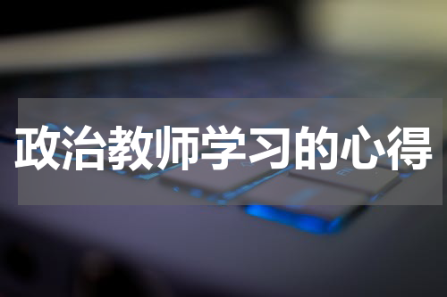 政治教师学习的心得
