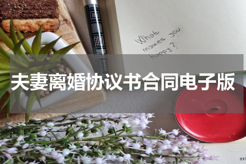 夫妻离婚协议书合同电子版