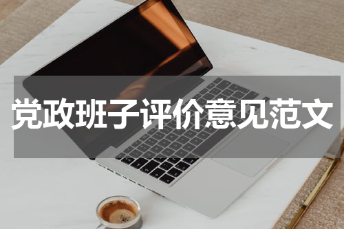党政班子评价意见范文
