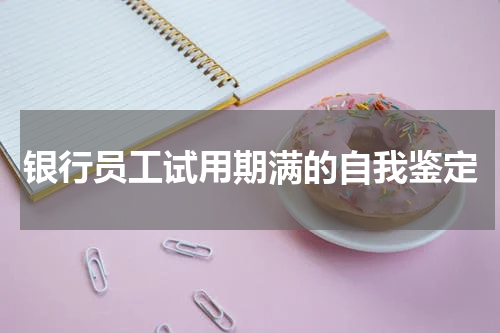 银行员工试用期满的自我鉴定