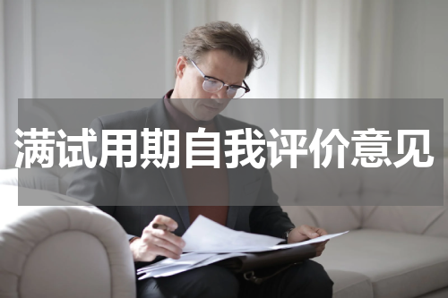 满试用期自我评价意见