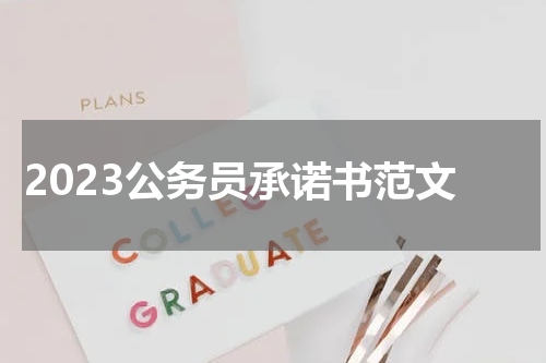 2023公务员承诺书范文