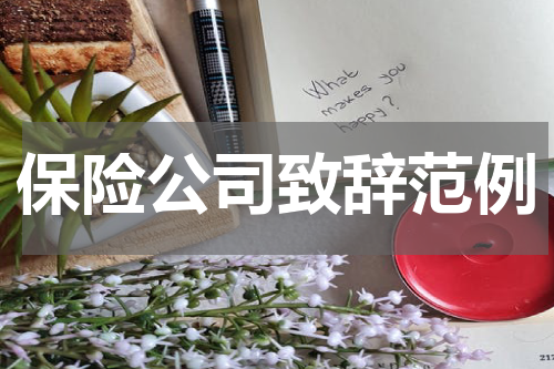 保险公司致辞范例