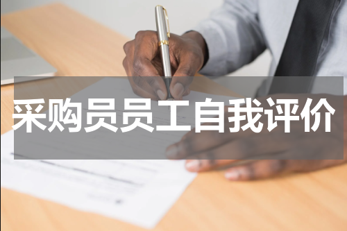 采购员员工自我评价