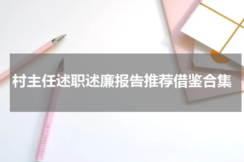 村主任述职述廉报告推荐借鉴合集
