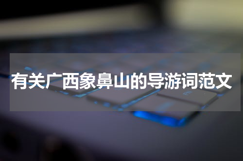 有关广西象鼻山的导游词范文