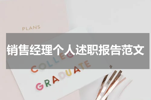 销售经理个人述职报告范文