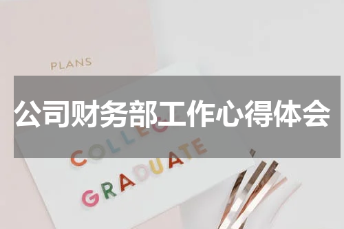 公司财务部工作心得体会