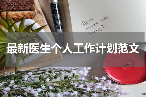 最新医生个人工作计划范文