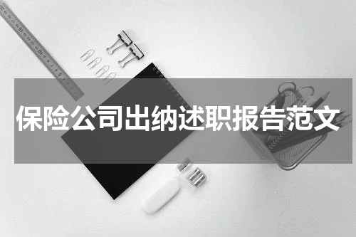 保险公司出纳述职报告范文