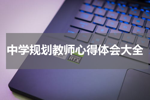 中学规划教师心得体会大全