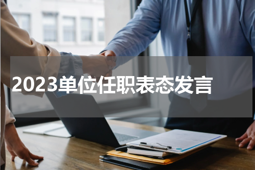 2023单位任职表态发言