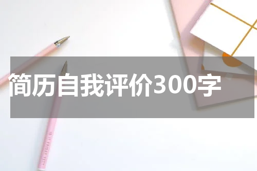 简历自我评价300字