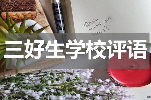 三好生学校评语