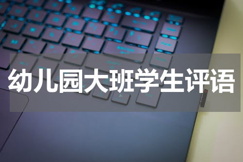 幼儿园大班学生评语
