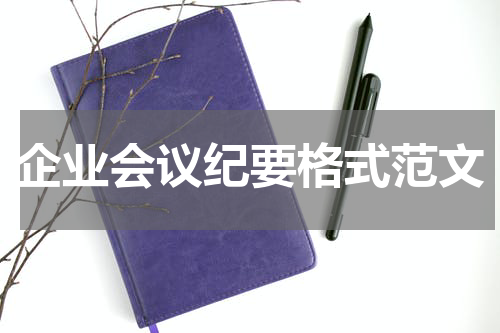 企业会议纪要格式范文