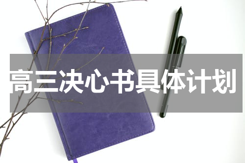 高三决心书具体计划