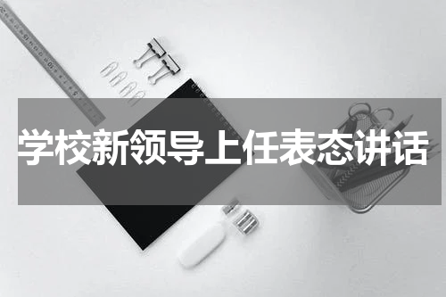 学校新领导上任表态讲话