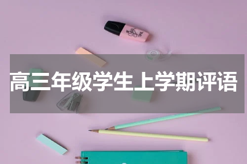 高三年级学生上学期评语