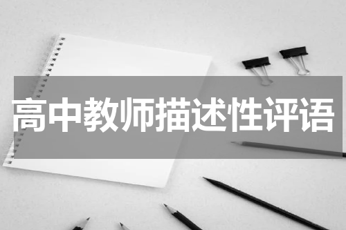 高中教师描述性评语
