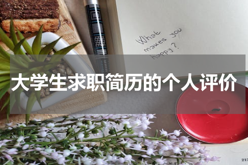 大学生求职简历的个人评价