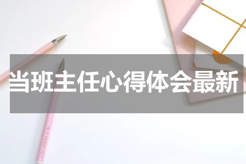 当班主任心得体会最新