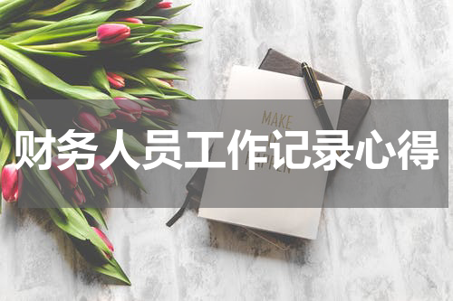 财务人员工作记录心得