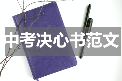 中考决心书范文