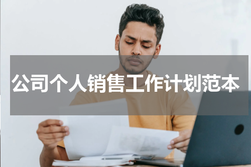 公司个人销售工作计划范本