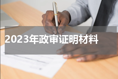 2023年政审证明材料