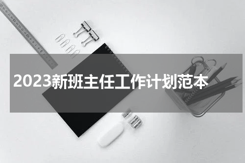2023新班主任工作计划范本