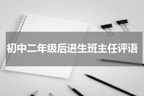 初中二年级后进生班主任评语