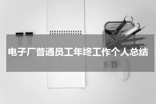 电子厂普通员工年终工作个人总结
