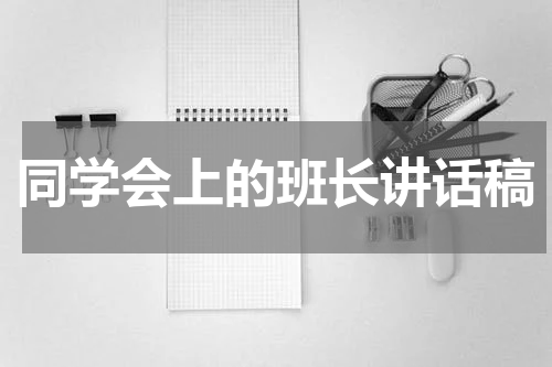 同学会上的班长讲话稿