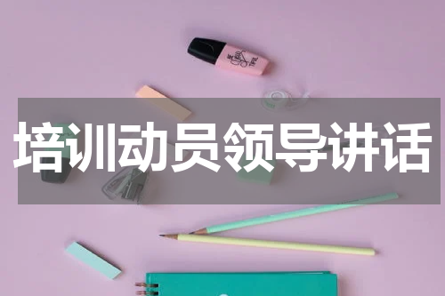 培训动员领导讲话