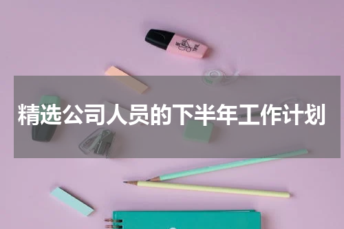 精选公司人员的下半年工作计划