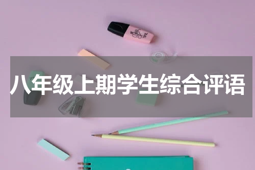 八年级上期学生综合评语