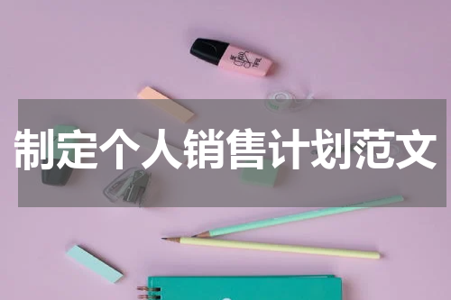 制定个人销售计划范文