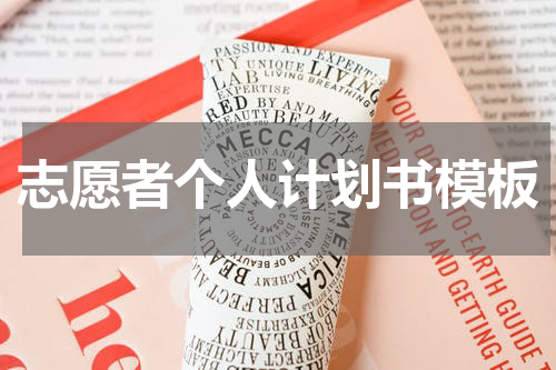 志愿者个人计划书模板