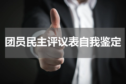 团员民主评议表自我鉴定