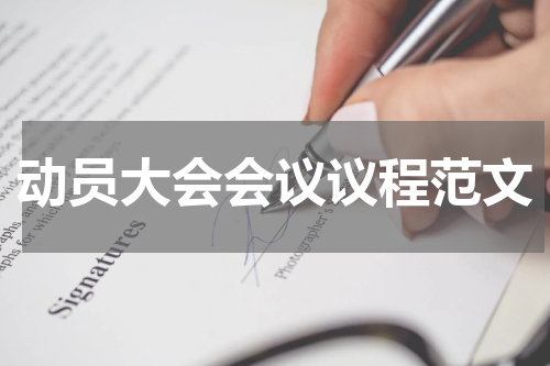 动员大会会议议程范文