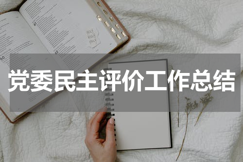 党委民主评价工作总结