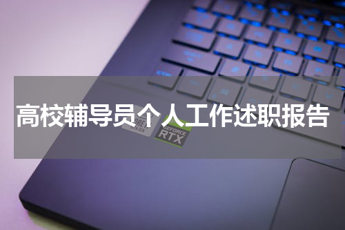 高校辅导员个人工作述职报告