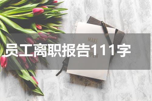 员工离职报告111字