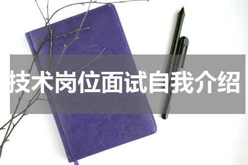 技术岗位面试自我介绍